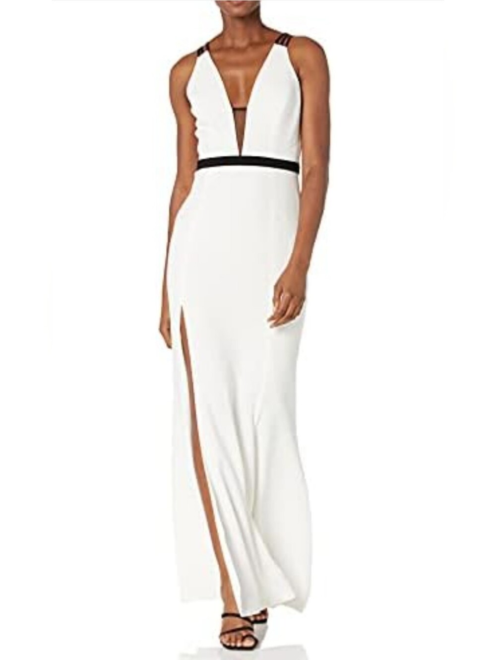 Dress the Population Women's White Dress With Slit Size S
